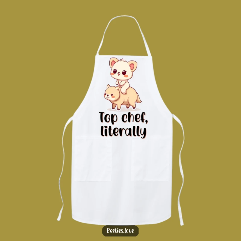 Funny Animal Friends Riding Apron - Cute Kitchen Companion Gift