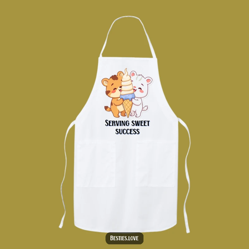 Funny Animal Ice Cream Apron: Sweet Kitchen Fun, Great Gift