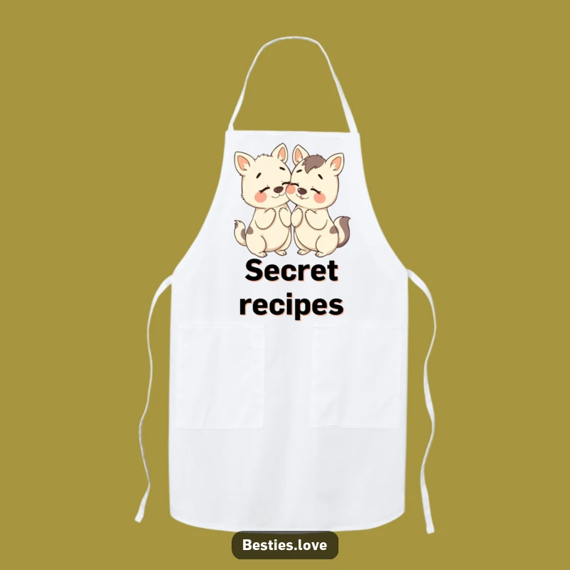 Funny Bestie Animals Secret Apron: Cook Up Some Hilarious Whispers