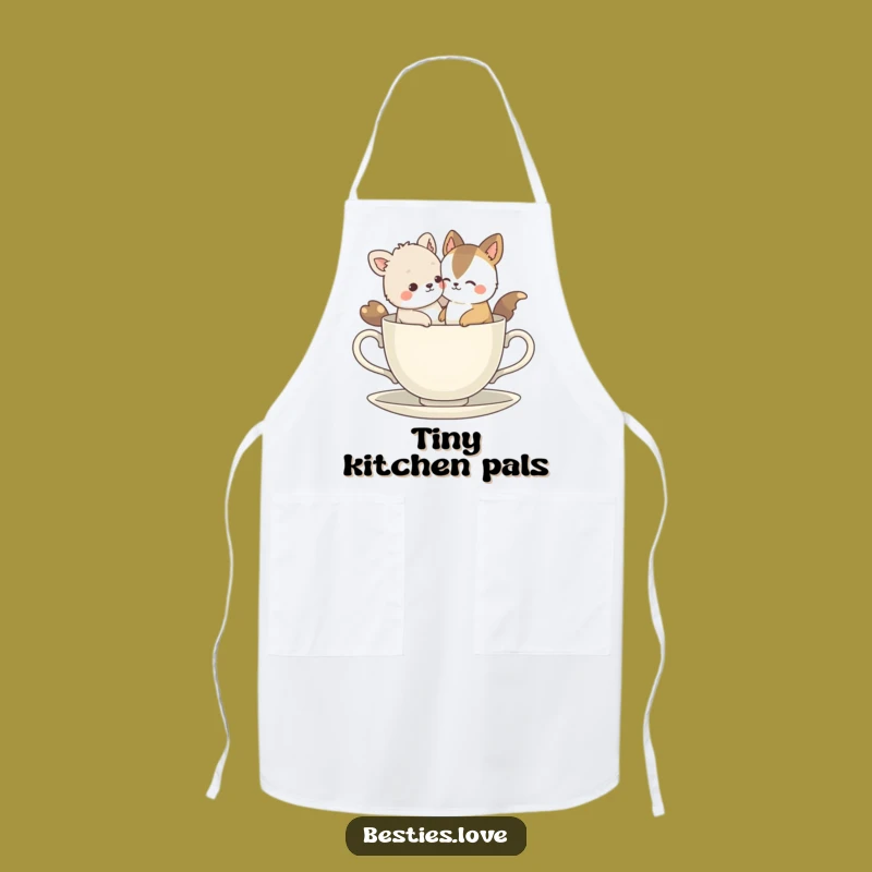 Funny Bestie Animals Tiny Teacup Apron: Cook Up Some Hilarious Memories