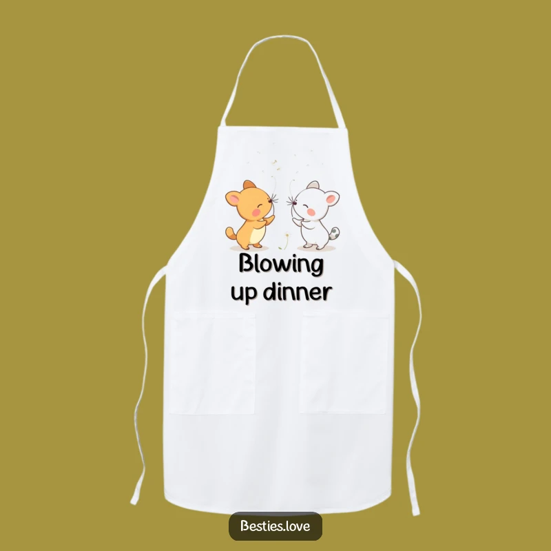 Funny Dandelion Wishes Animals Apron - Whimsical Kitchen Gift