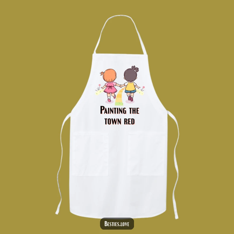 Funny Rainbow Friends Skipping Apron - Magical Kitchen Journey Gift