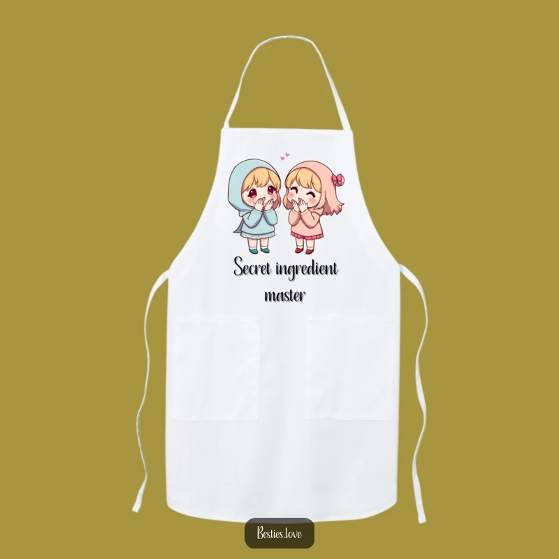 Funny Secret Sharing Friends Apron - Humorous Kitchen Gossip Gift