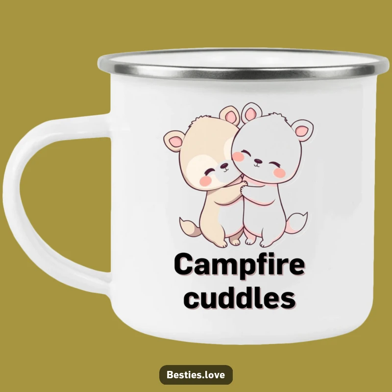 Funny Animal Hug Camping Mug: Cute Embrace Cup, Adventure Funny Gift