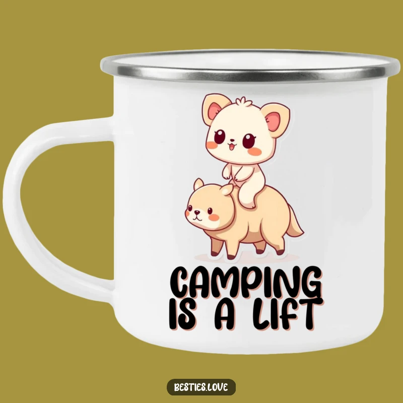 Funny Animal Friends Riding Camping Mug - Outdoor Adventure Gift