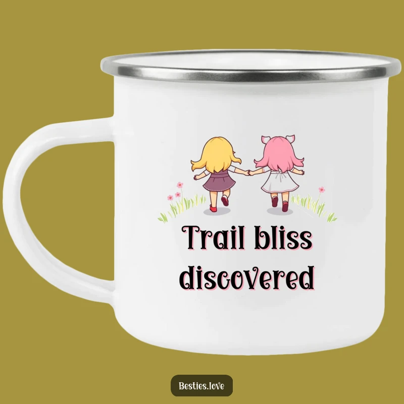 Durable Funny Best Friends Rainbow Path Camping Mug: Outdoor Fun Gift