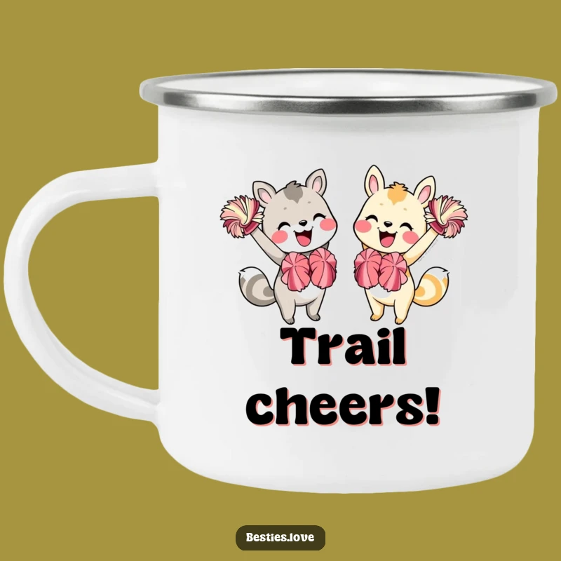 Funny Animal Friends Cheering Camping Mug: Adventure Fuel for Your Squad