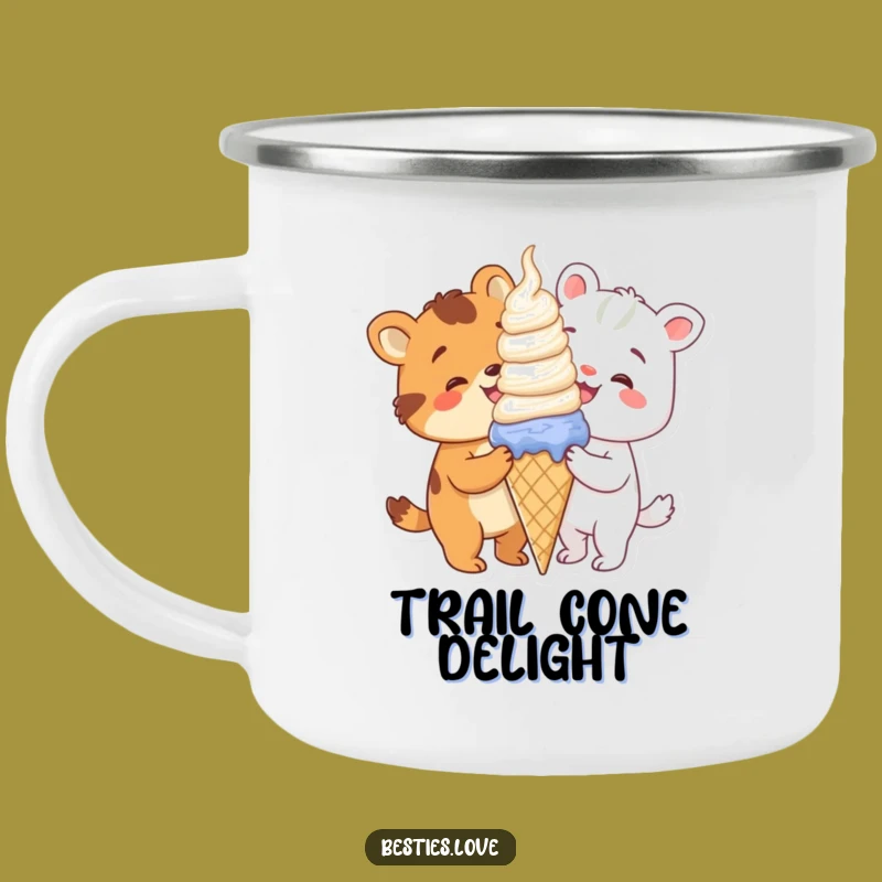 Funny Animal Ice Cream Camping Mug: Durable Sweet Treat Cup, Gift