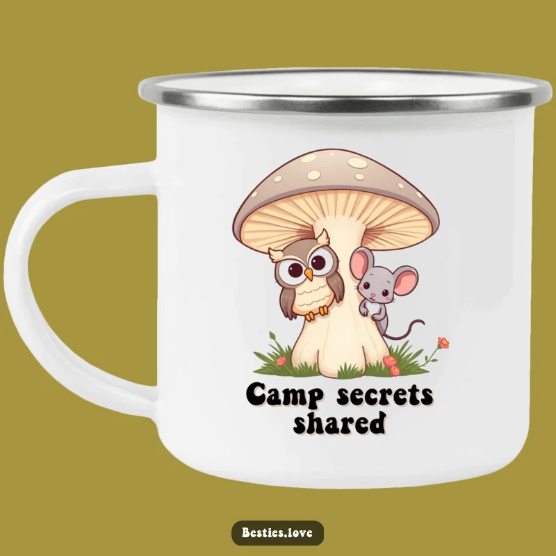 Funny Owl & Mouse Camping Mug - Adventure with Woodland Friends