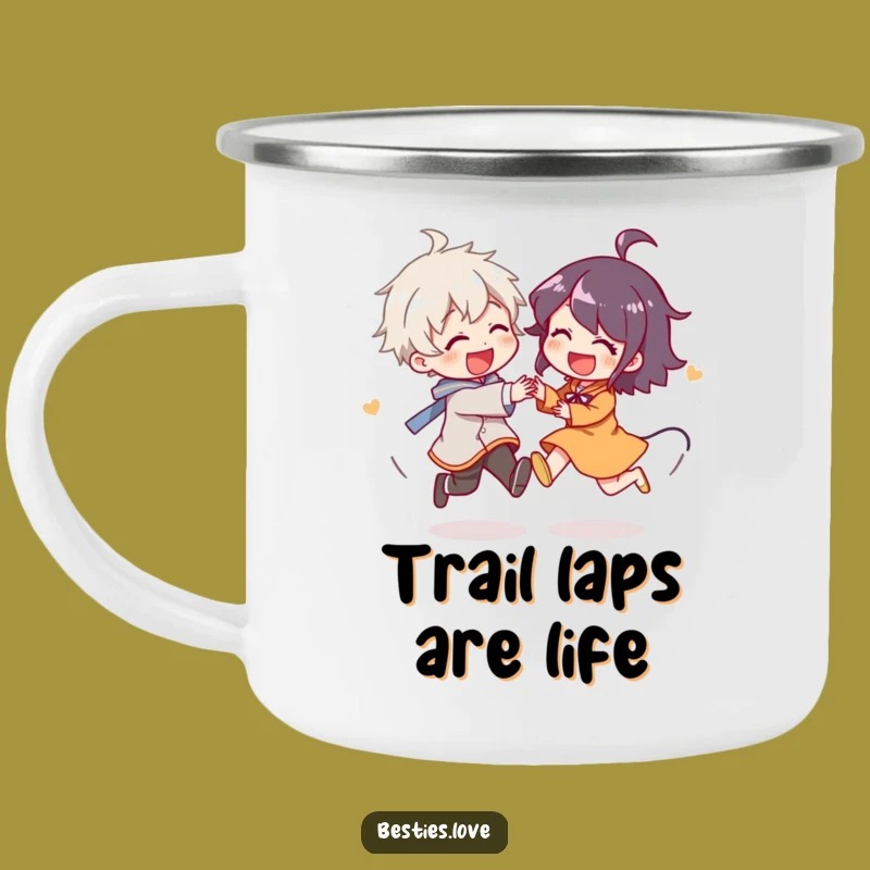 Funny Camping Mug: Trail Chase - Hilarious Gift for Outdoor Adventurers!