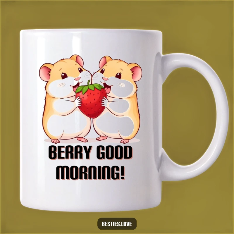 Funny Hamster Strawberry Mug: Adorable Best Friend Gift for Hamster Lovers
