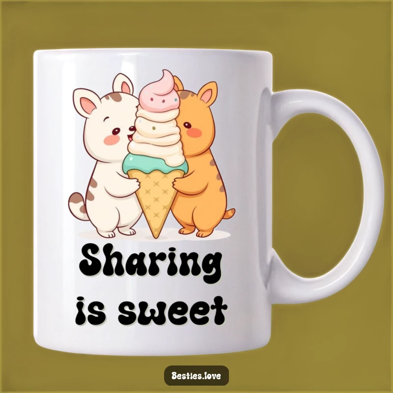 Funny Animal Ice Cream Cone Mug - Sweet Treat Gift