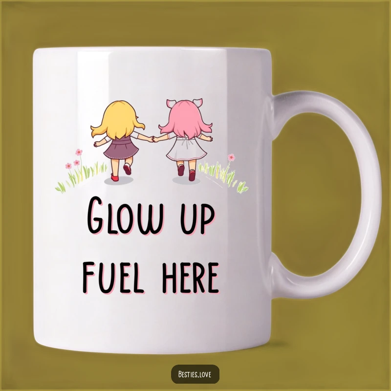 Funny Best Friends Rainbow Path Mug: Joyful Friendship Journey Gift