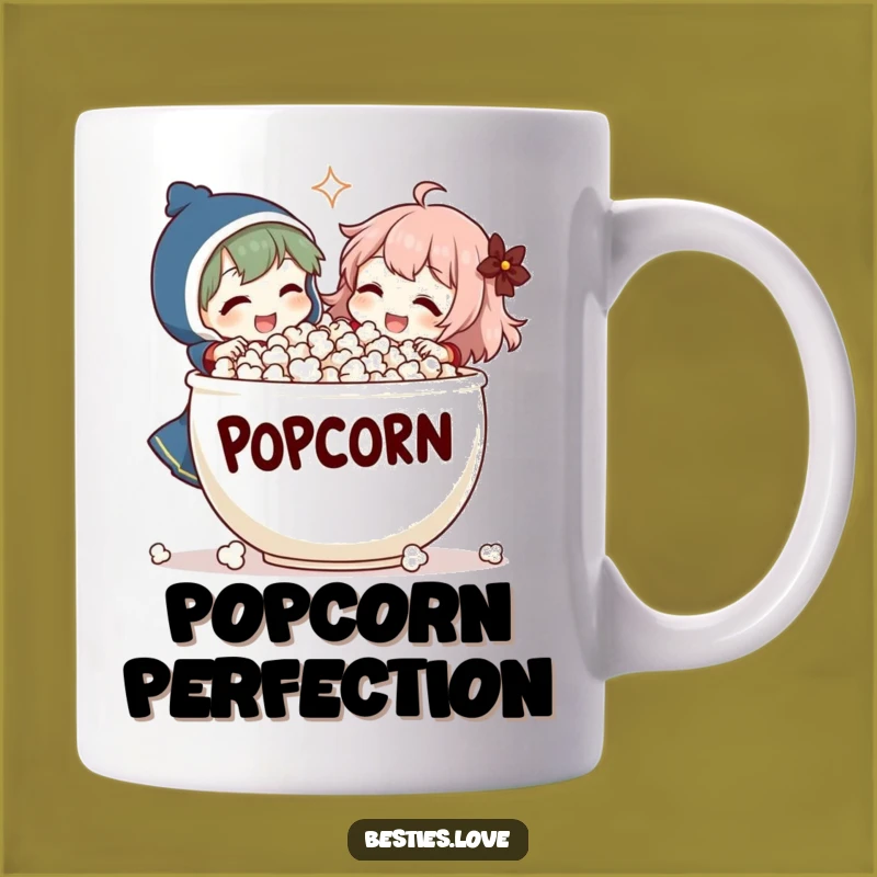 Funny Popcorn Laugh Mug - Hilarious Movie Night Design, Perfect Gift