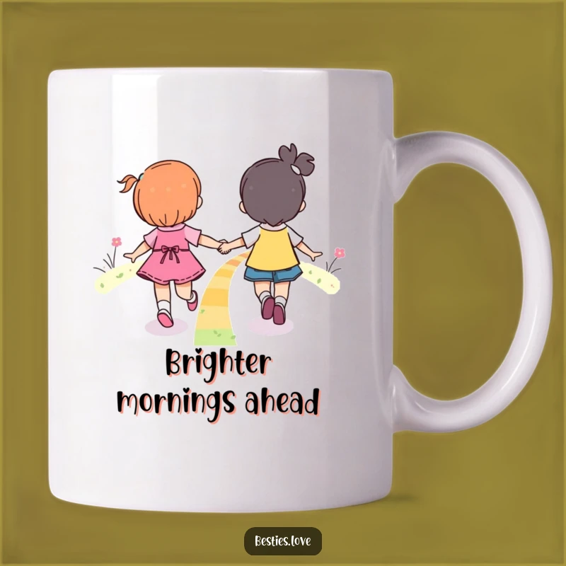 Funny Rainbow Friends Skipping Mug - Joyful Companion Gift