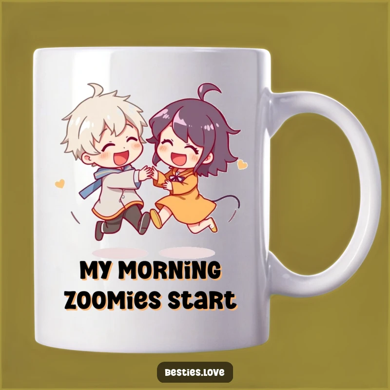 Funny Mug: Playful Chase Fun - Hilarious Gift for Friends and Family!