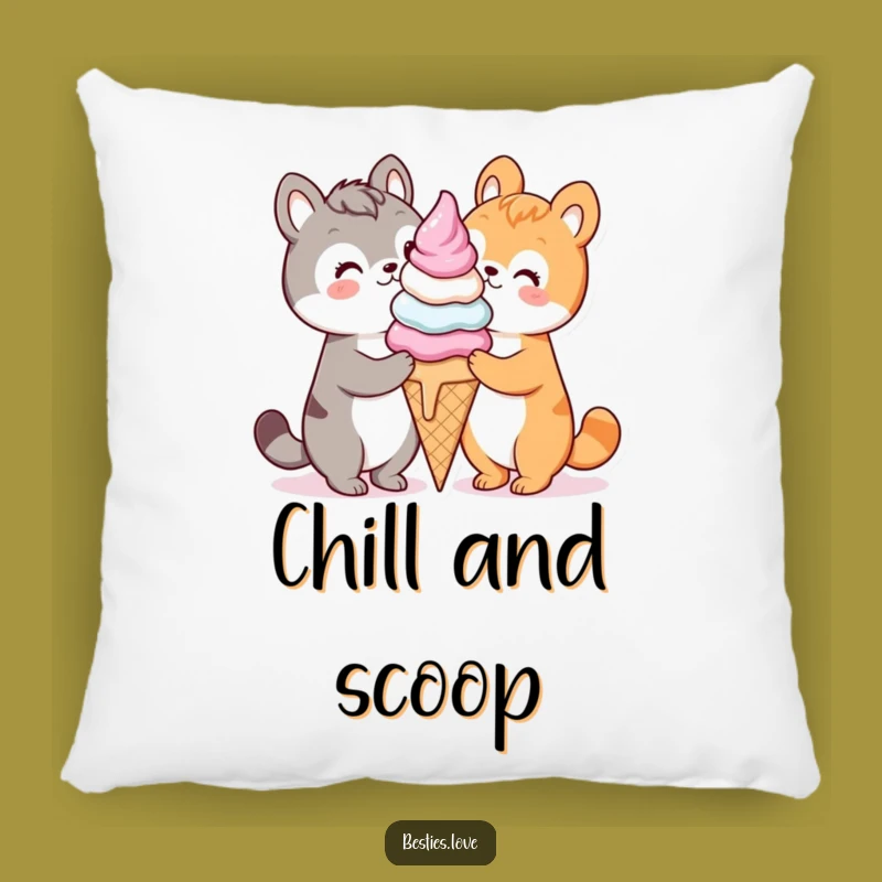 Cozy Funny Kawaii Ice Cream Pillow, Sweet Accent Gift