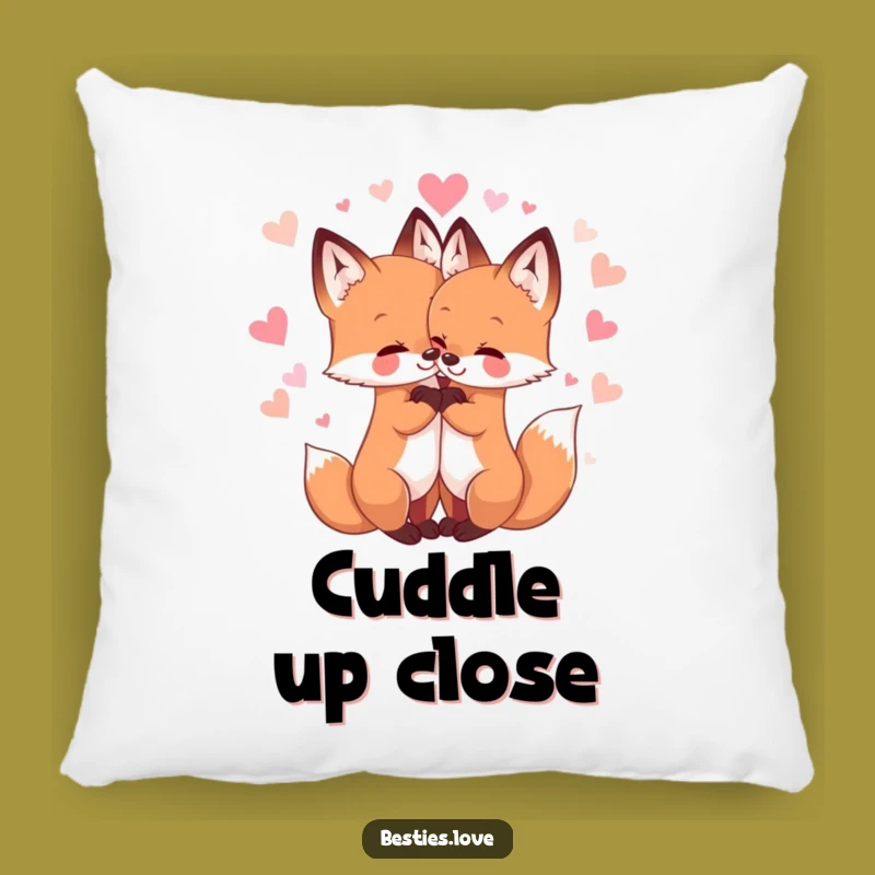 Funny Fox Friends Hug Pillow - Adorable Cute Decorative Cushion for Sofa