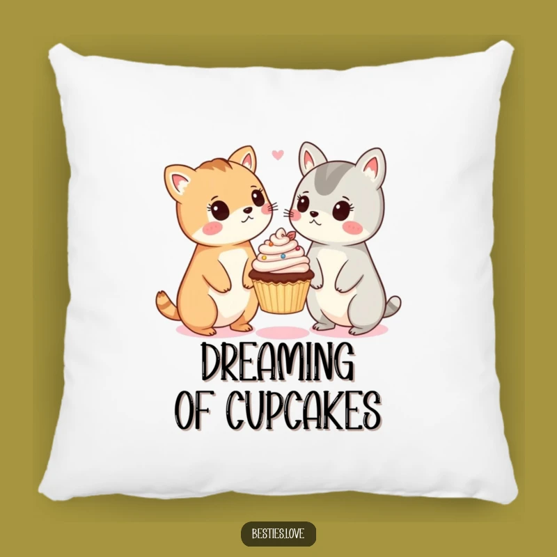 Funny Surprised Animals Cupcake Pillow - Cozy Humor