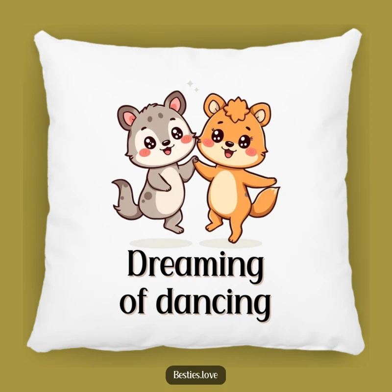 Funny Starry-Eyed Animal Dance Throw Pillow - Cozy Joy Gift