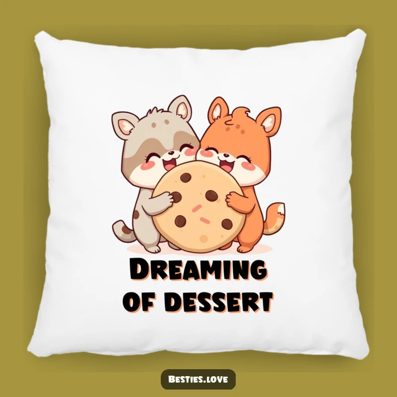 Funny Animal Pals Cookie Sharing Pillow: Cozy Comfort and Hilarious Cuddles