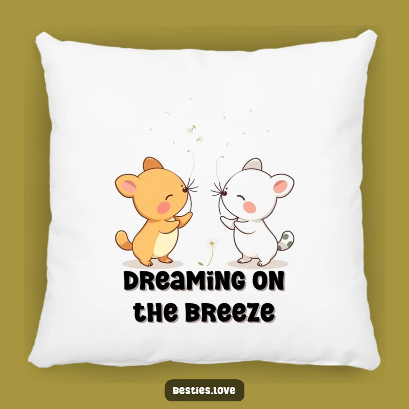 Funny Dandelion Wishes Animals Pillow - Cozy Dreamy Comfort Gift