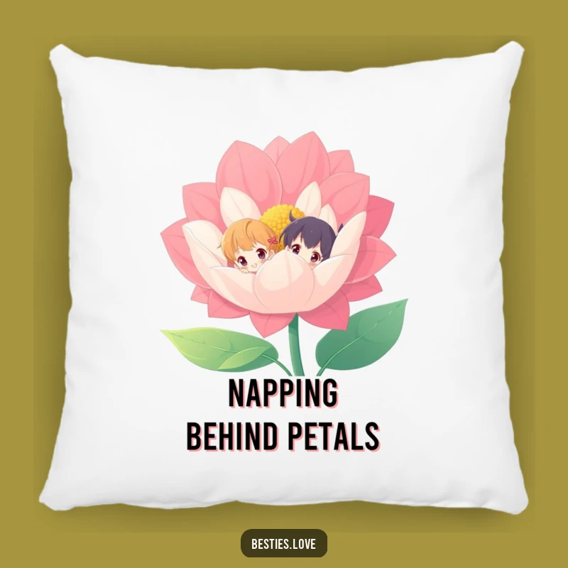 Funny Flower Peek-a-Boo Throw Pillow - Cozy Surprise Gift