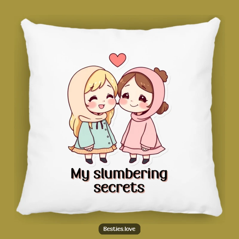 Soft Funny Best Friends Secret Message Pillow: Cozy Friendship Comfort