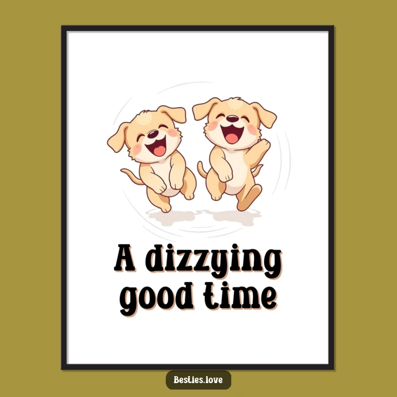 Funny Puppy Tail Chase Digital Art - Silly Dog Lover Printable