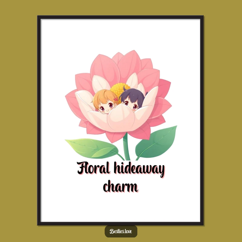 Funny Flower Characters Digital Art - Vibrant Decor Gift