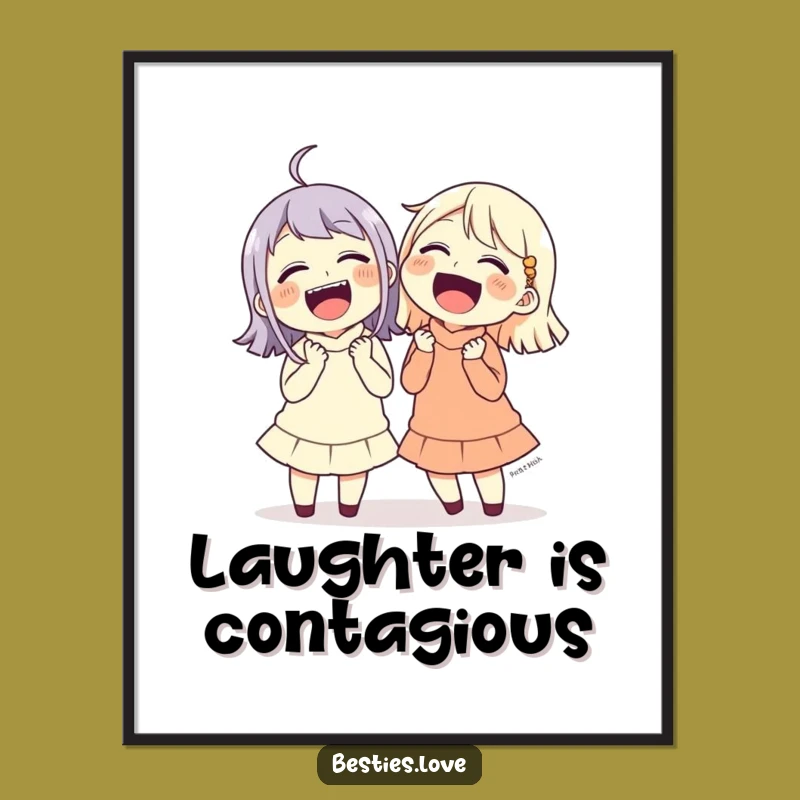Funny Friends Laughing Digital Print: Instant Hilarious Decor, Gift
