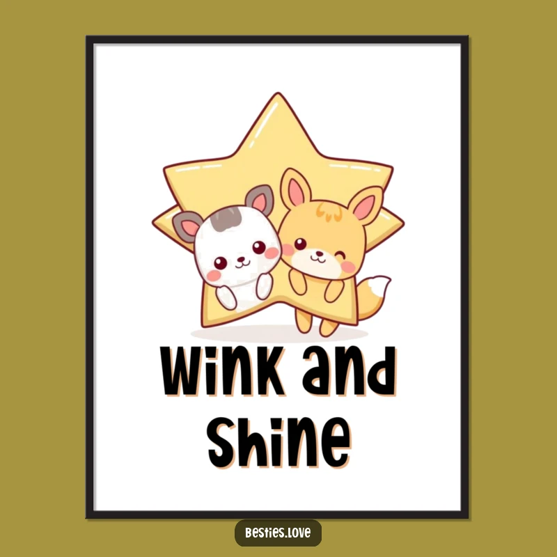Funny Star Animals Digital Art - Cartoon Pals, Downloadable Funny Gift