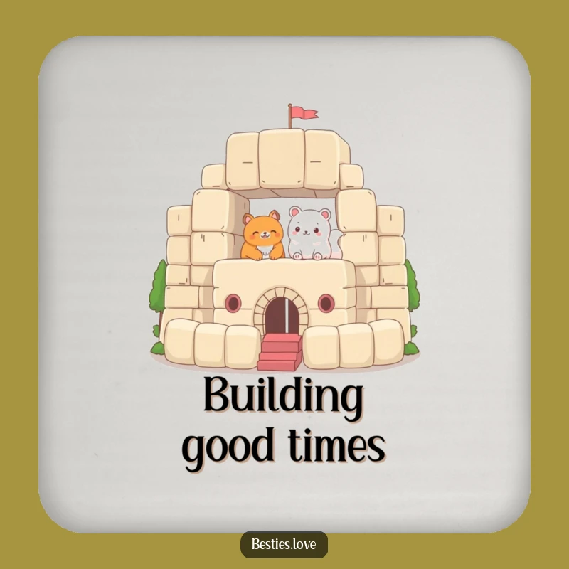 Funny Drink Coasters: Fort Defense - Hilarious Funny Gift for Home Builders!