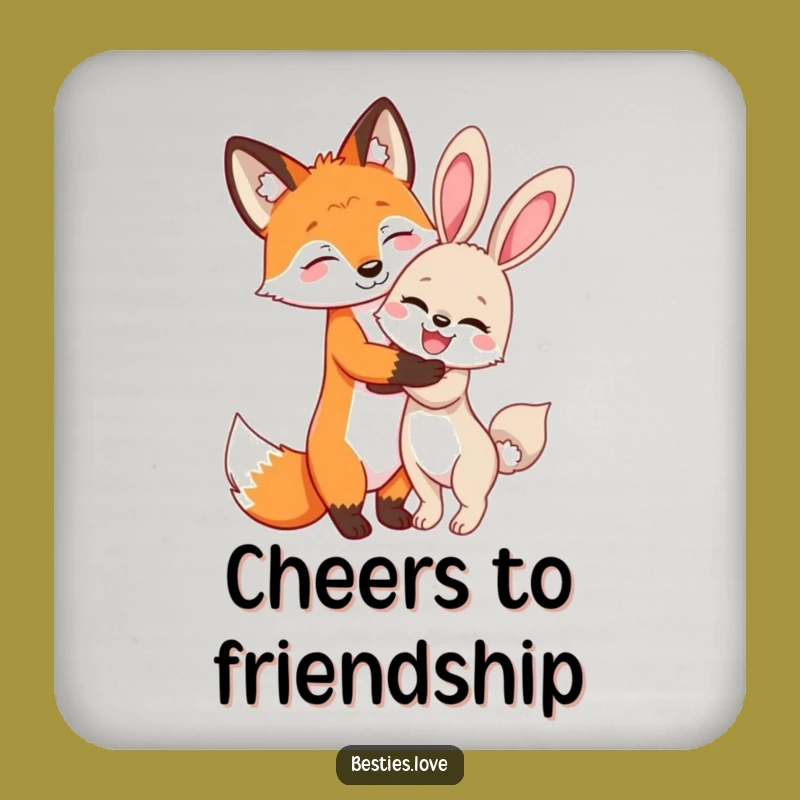 Funny Fox and Bunny Coasters: Protect Surfaces with Friendship