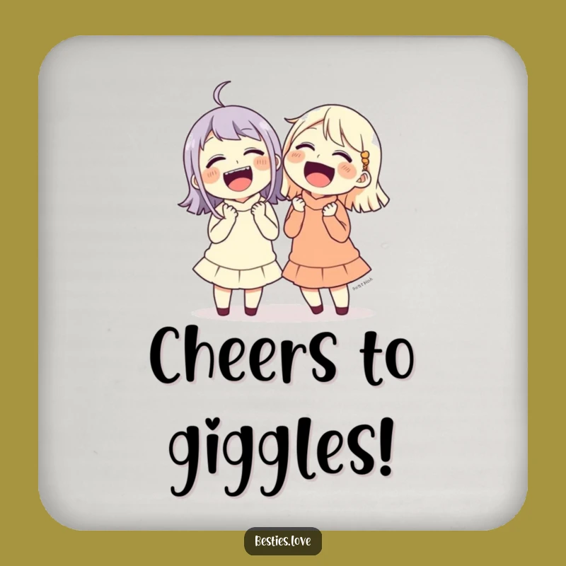 Funny Friends Laughing Coasters (Set of 4): Protect Surfaces Hilariously, Gift