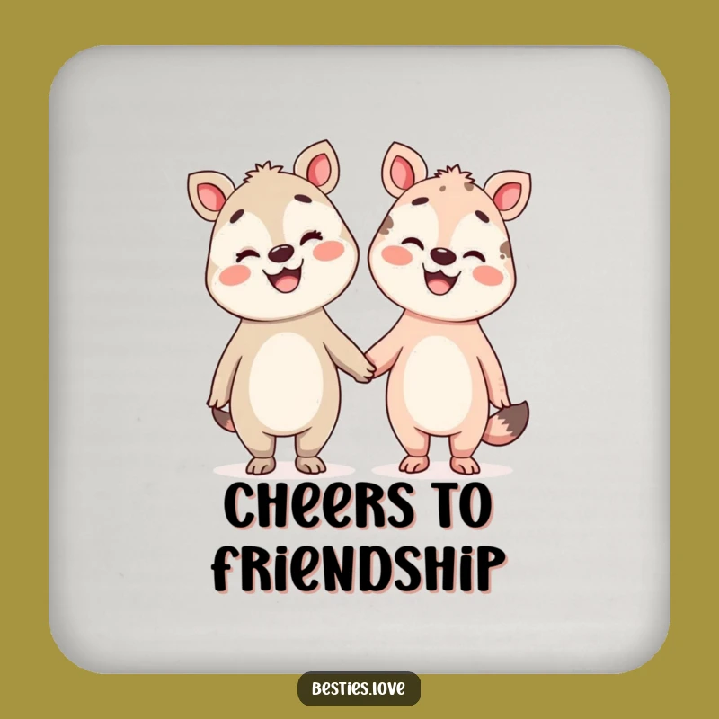 Funny Pals Drink Coaster - Silly Smiles, Functional Funny Gift