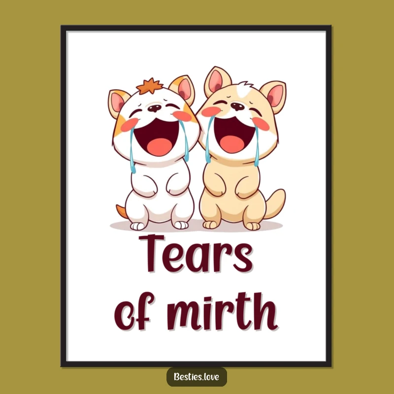 Funny Laughing Animals Poster: Hilarious Wall Art for Instant Mood Boost