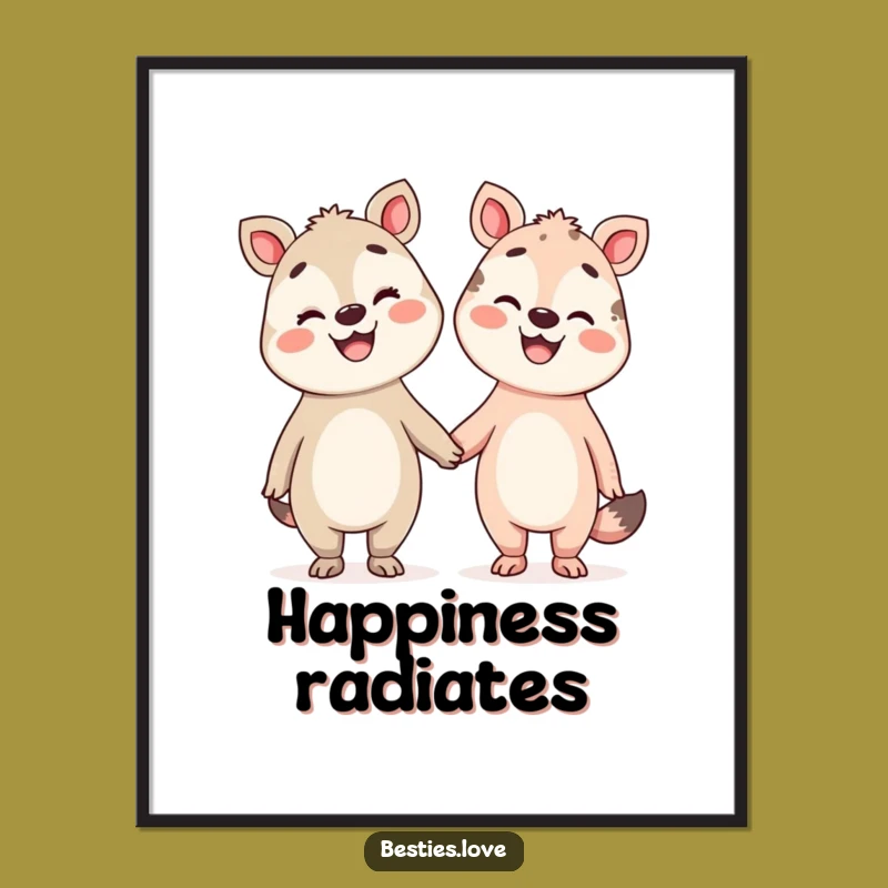 Funny Pals Poster - Silly Animal Art, Joyful Funny Gift Decor