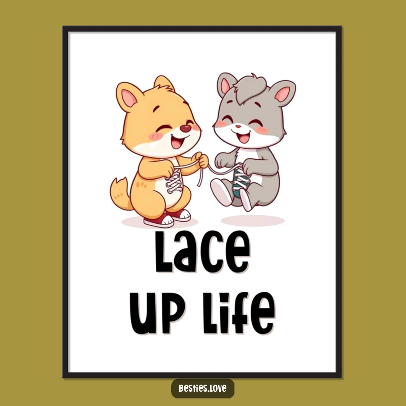 Funny Helpful Animal Poster: Heartwarming Wall Art for a Hilarious Home