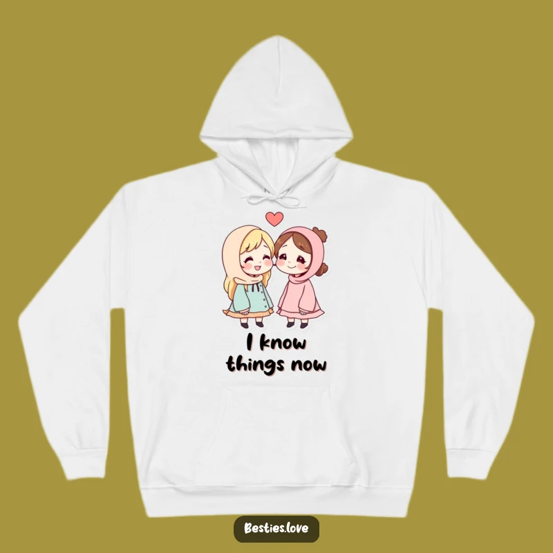 Cozy Funny Best Friends Secret Message Hoodie: Warm Friendship Gift