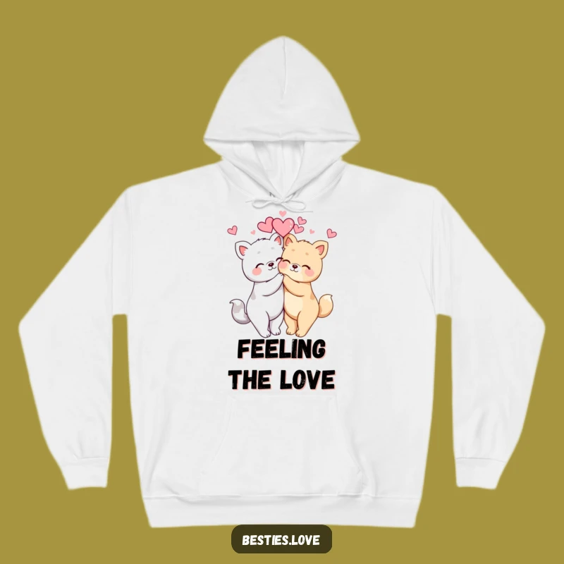 Funny Kawaii Animal Hug Hoodie: Cozy Best Friend Sweater, Perfect Gift