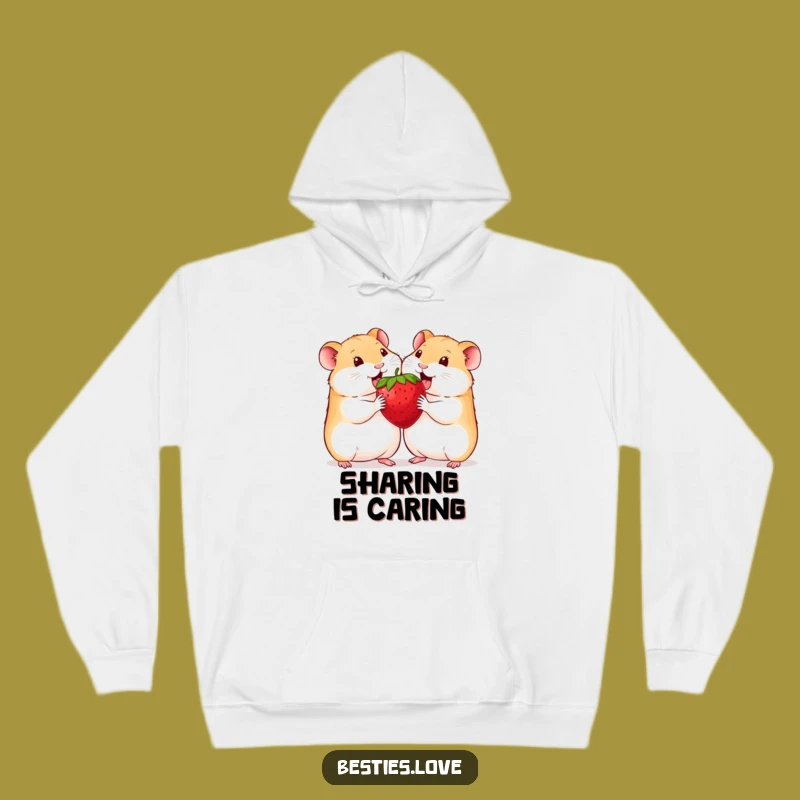 Funny Hamster Hoodie: Cozy Best Friend Gift with Giant Strawberry Comfort