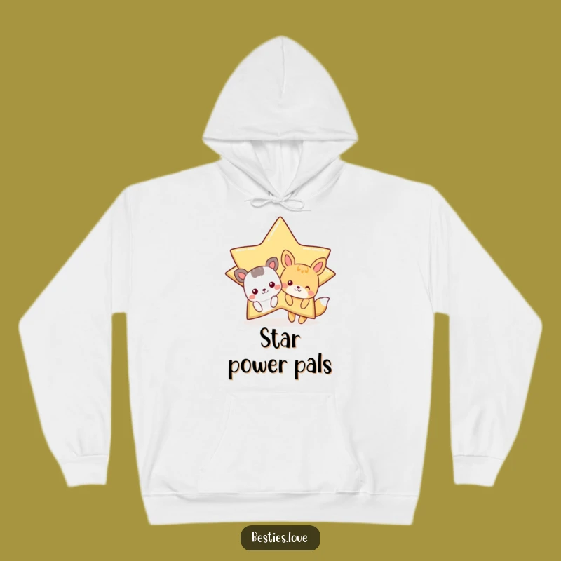 Funny Star Animals Hoodie - Cozy Cartoon Pals, Warm Funny Gift