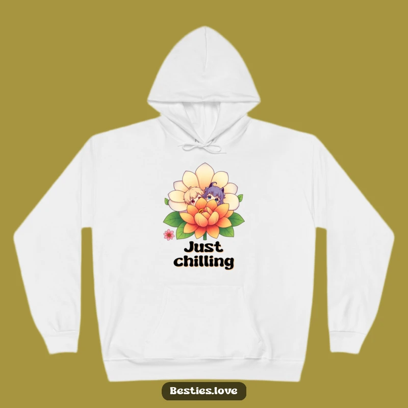Funny Flower Peek-a-Boo Hoodie - Cozy & Hilarious Character Wear, Great Gift