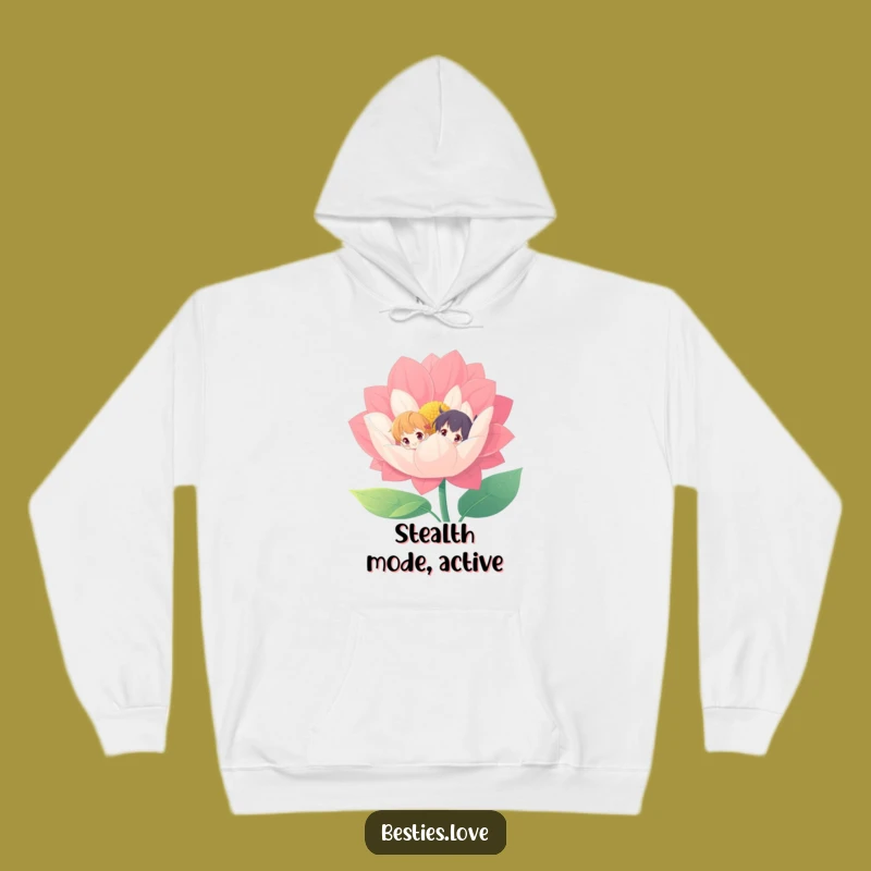Cozy Funny Flower Characters Hoodie - Warm Playful Gift