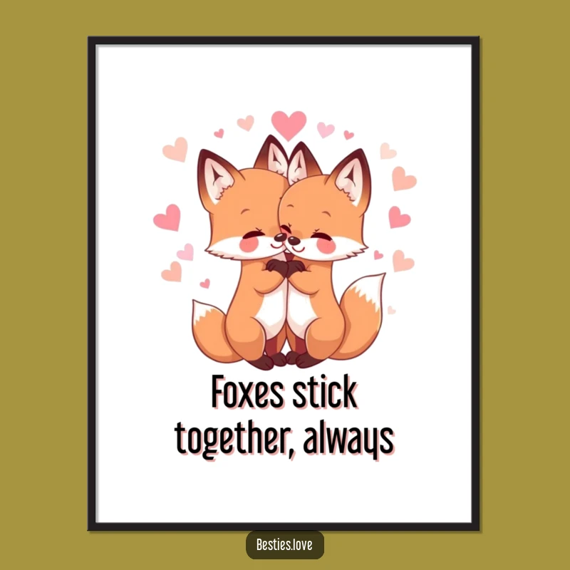 Free Printable Fox Friends Wall Art - Funny & Adorable Downloadable Decor