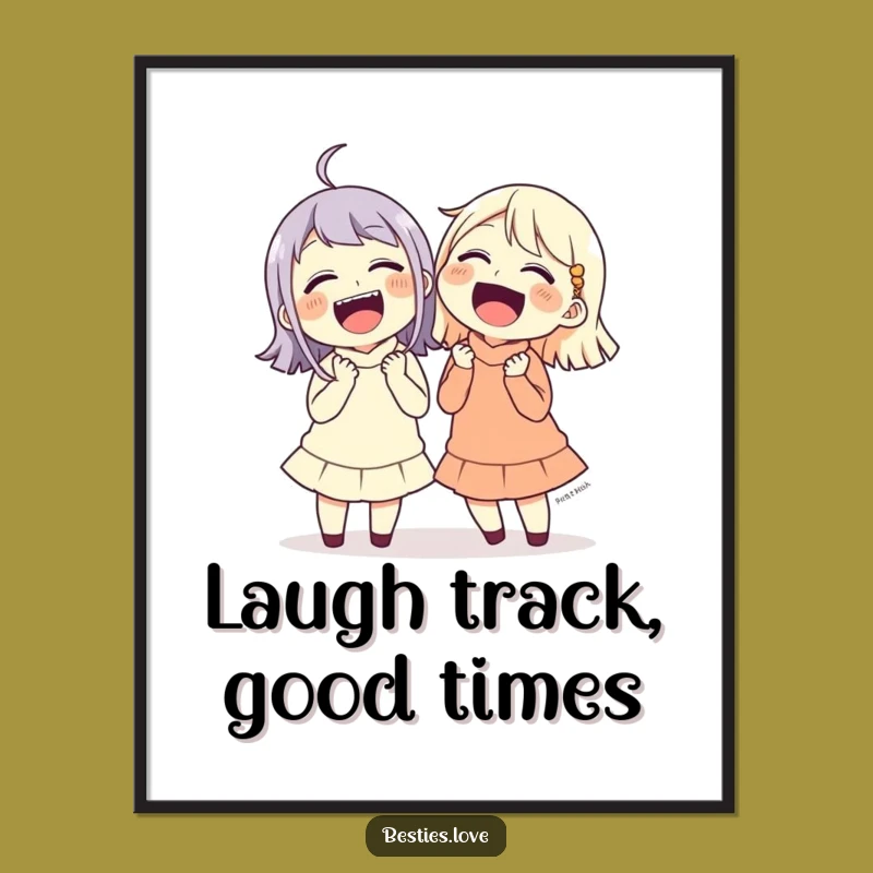 Free Printable Laughing Friends Wall Art - Downloadable Decor Gift