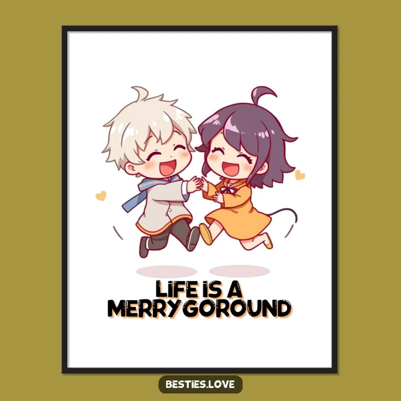 Free Printable Wall Art: Playful Chasing Characters for a Giggle-Inducing Home - Downloadable Decor