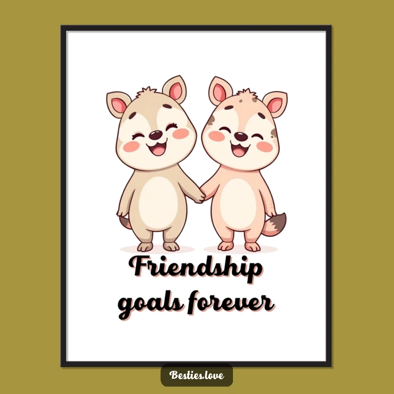 Free Printable Silly Animals Wall Art - Smiling Friends Downloadable Art