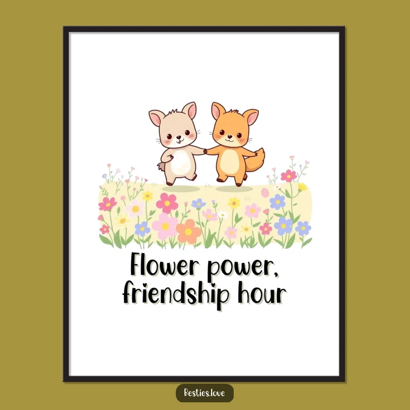 Funny Free Printable Wall Art: Animal Friends Skipping, Hilarious Downloadable Decor